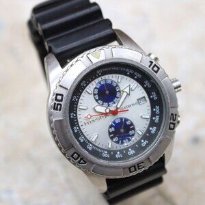 Freestyle Shark Chronograph Watch Mens Silver Tone Stainless Steel 10 ATM H2o
